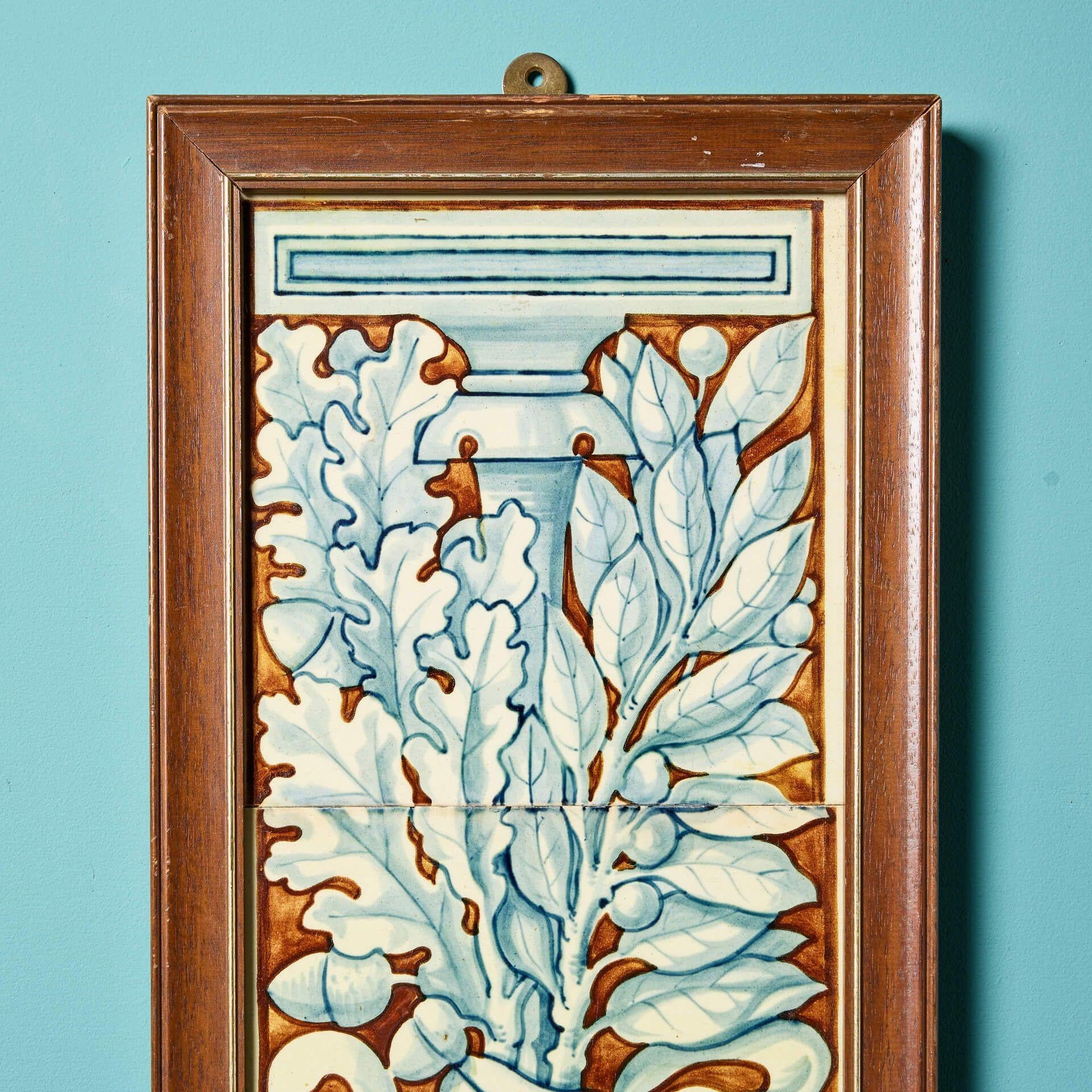 Antike gerahmte Kacheltafel von W. B. Simpson & Sons mit Kachelrahmen (Neoklassisch) im Angebot