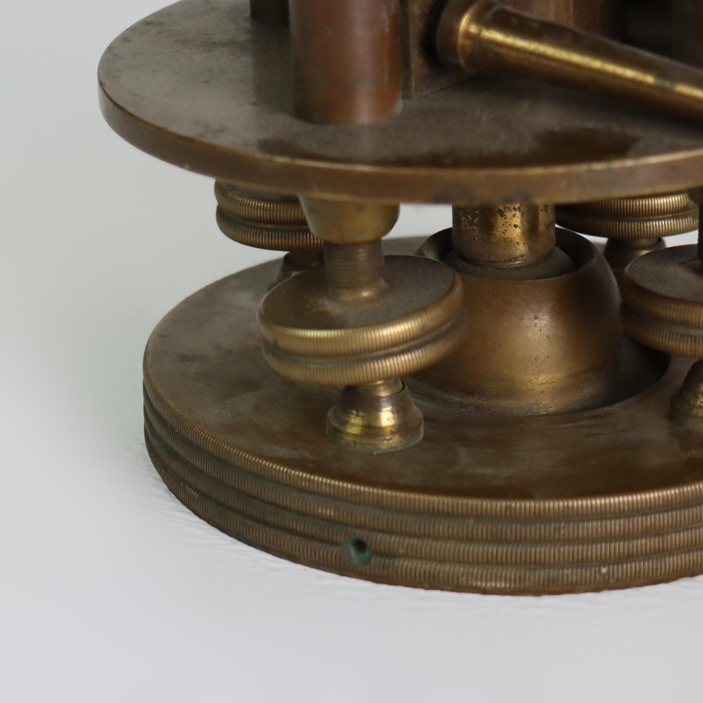 Antique W. & L. E. Gurley Co. Brass Surveyor’s Transit/Theodolite c1890 For Sale 8