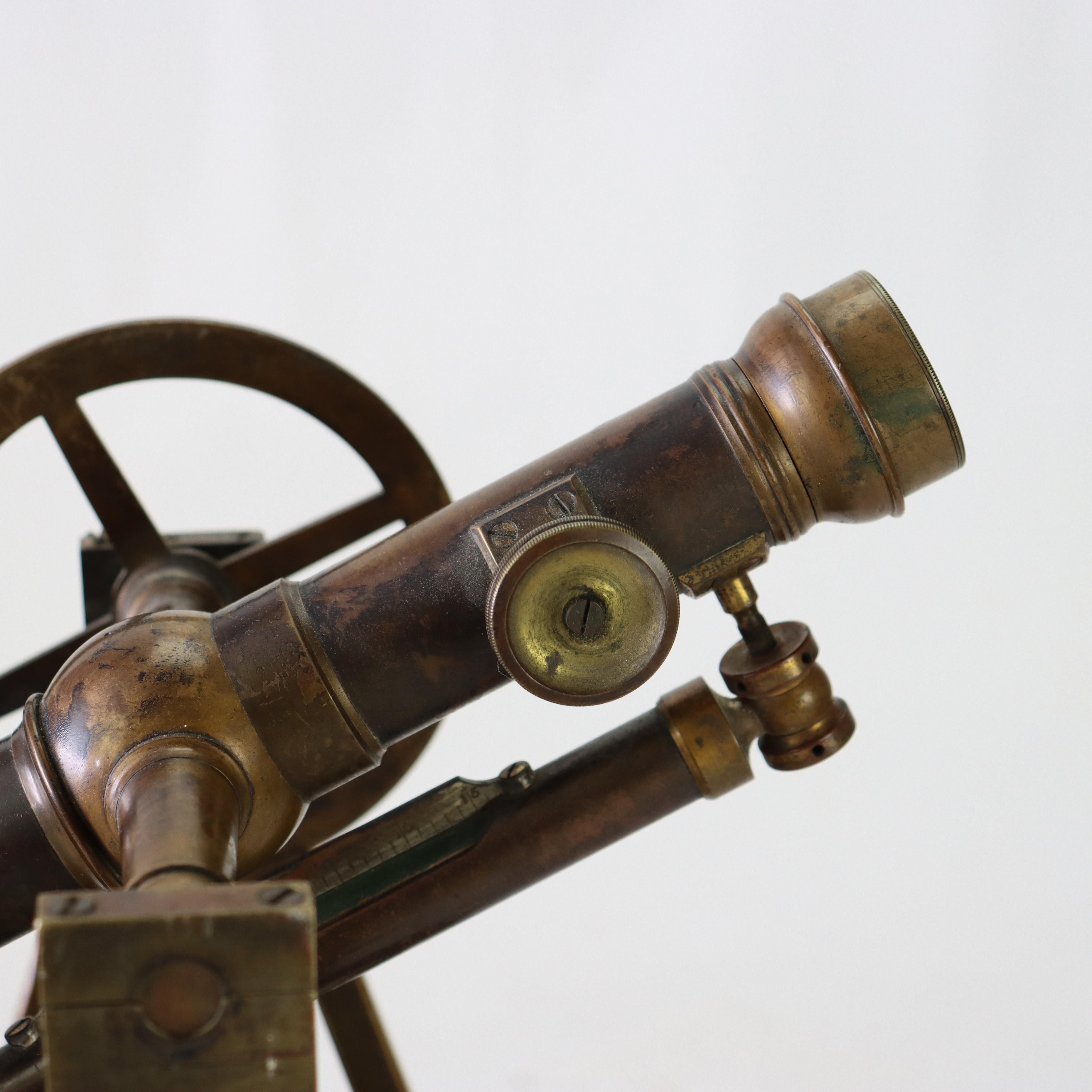 Antique W. & L. E. Gurley Co. Brass Surveyor’s Transit/Theodolite c1890 For Sale 3