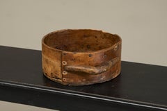 Antique Wabi Sabi Bowl or Centerpiece in Wood with Handle 19th Century