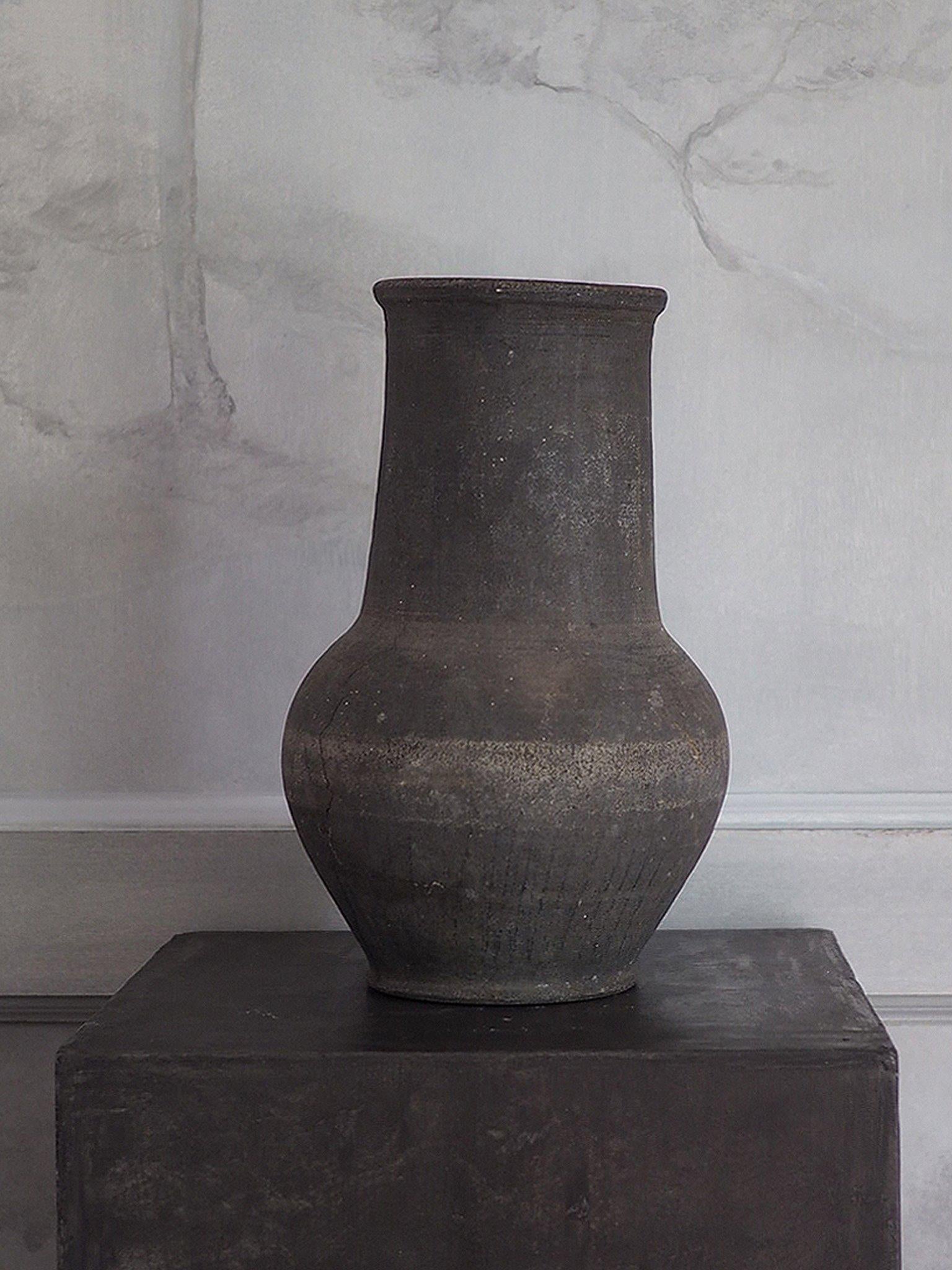 Mid-Century Modern Antique Wabi Sabi Clay Pot For Sale