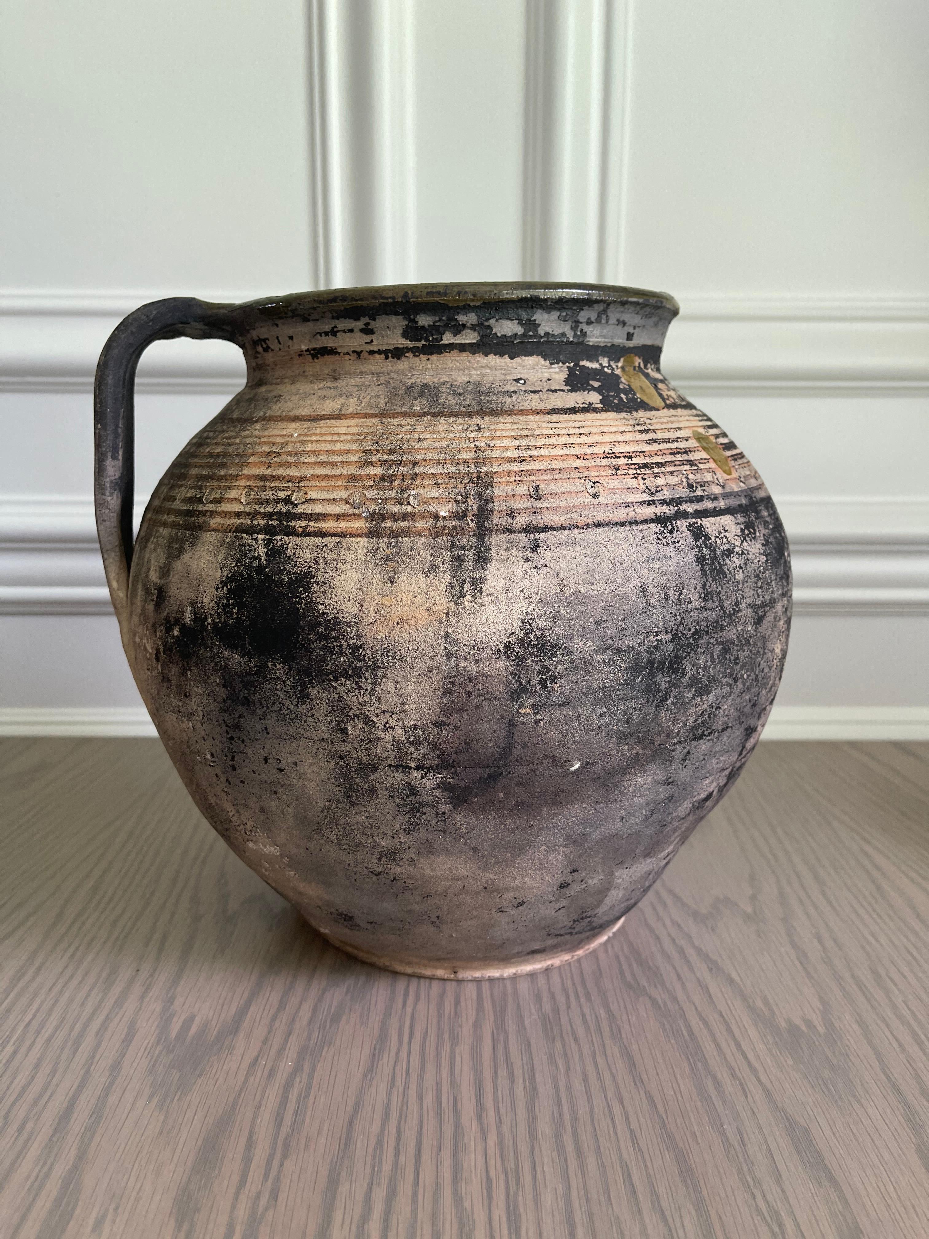 Primitive Antique Wabi Sabi Clay Pot