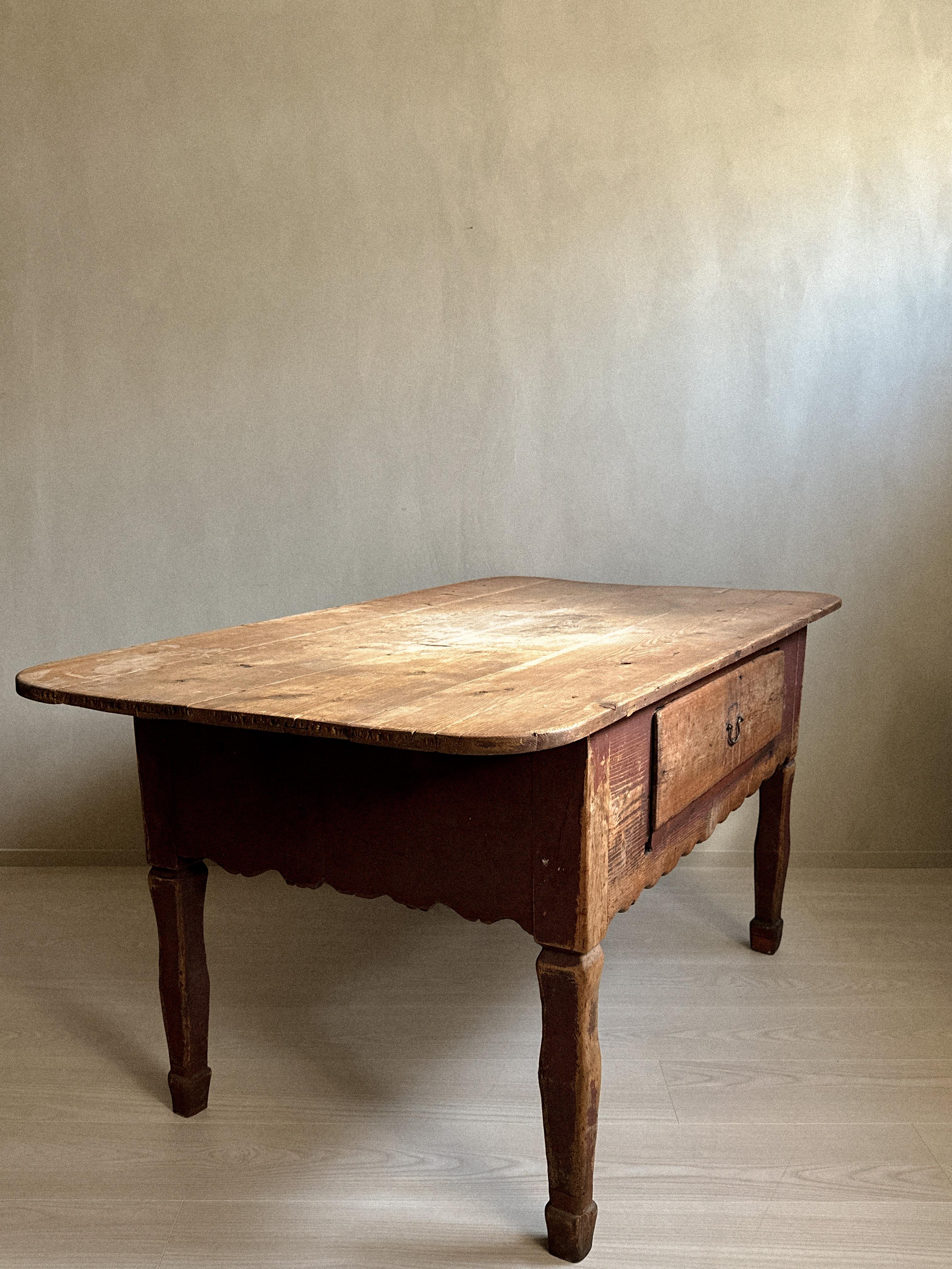 Antique Wabi Sabi Console Table, Anonymous, Scandinavia c. 1800s In Good Condition In Hønefoss, 30