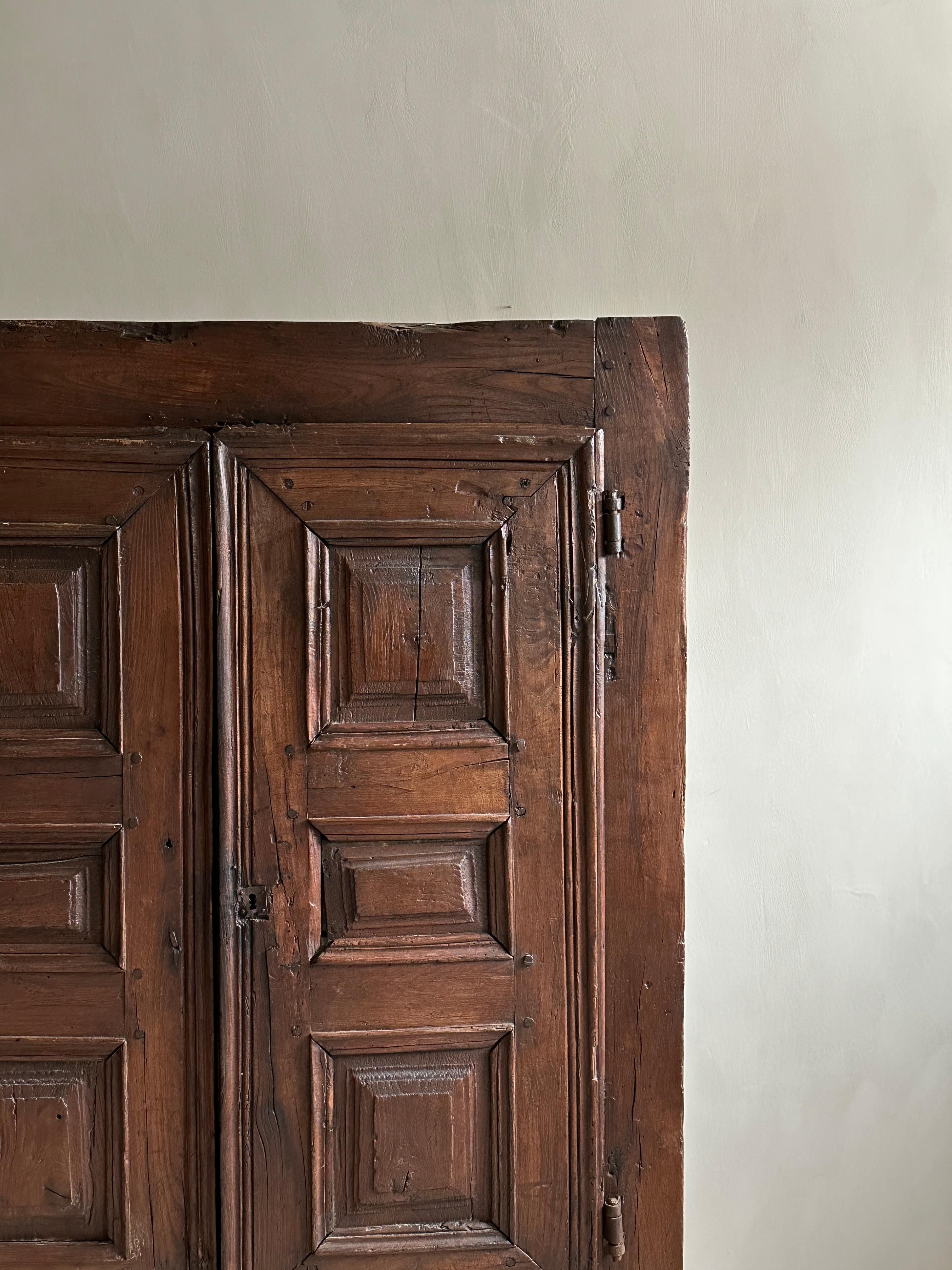 Antique Wabi Sabi Oak Cabinet, France, 1700s 4