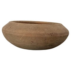 Antique Wabi Sabi Hand Carved Wooden Bowl