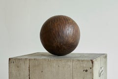 Antique Wabi Sabi Style Ball in Carved Wood