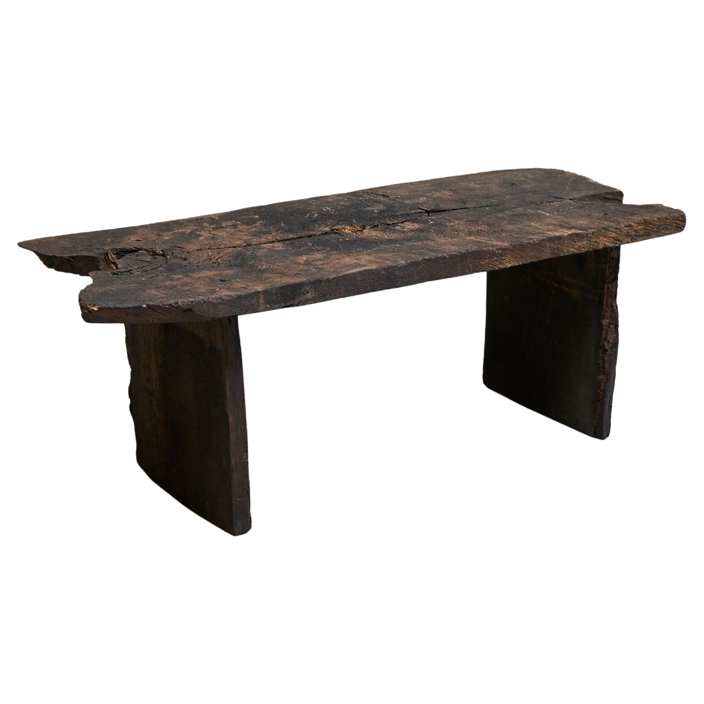 Antique Wabi Sabi Style Coffee or Side Table in Solid Wood