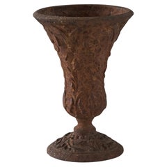Antique Wabi Sabi Style Vase in Patinated Iron