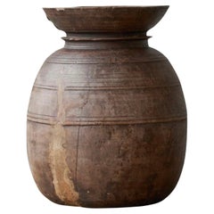 Antiguo Jarrón Wabi Sabi de Madera, Europa 1900