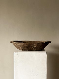 Antique Wabi Sabi Wooden Bowl, Bulgaria c. late 1800s