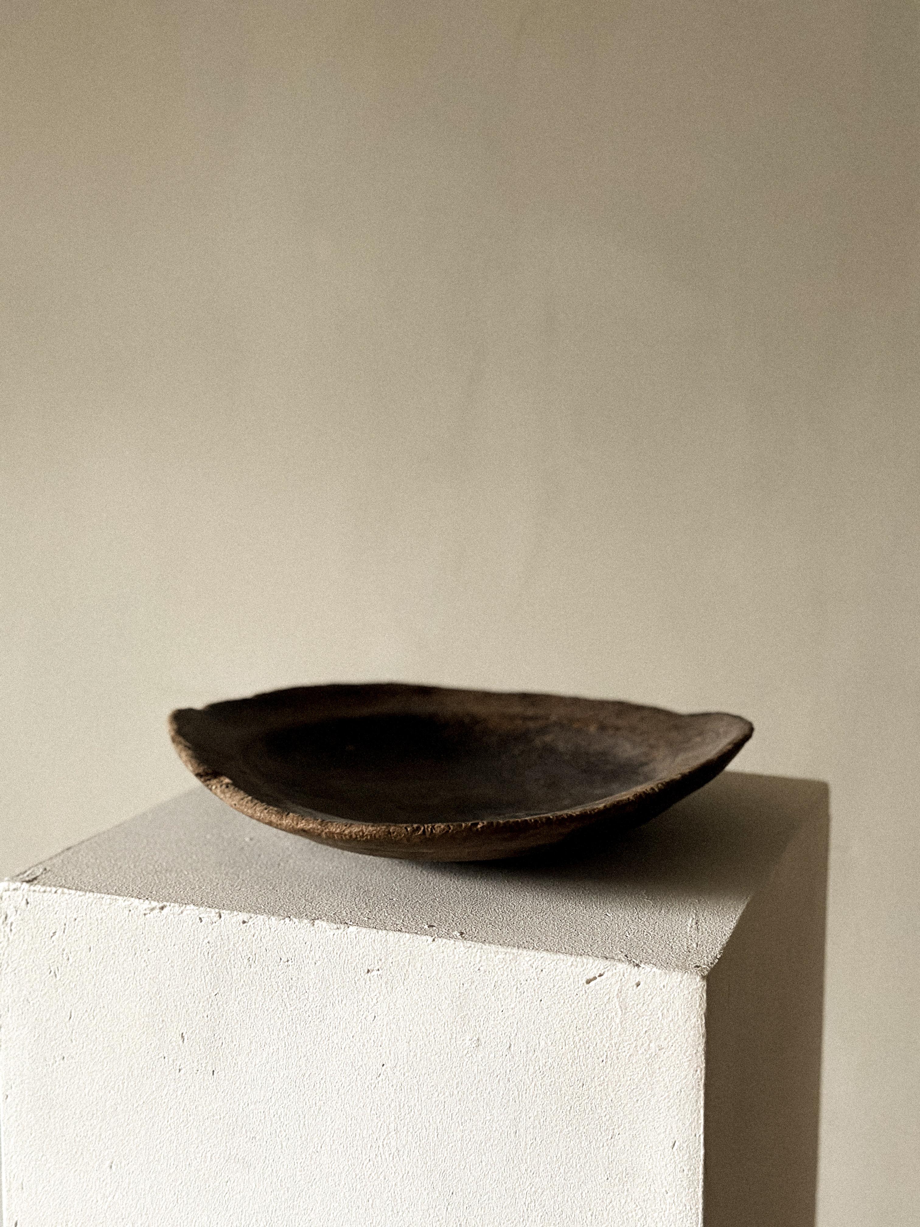 Romantic Antique Wabi Sabi Wooden Plate, Scandinavia c. 1800s
