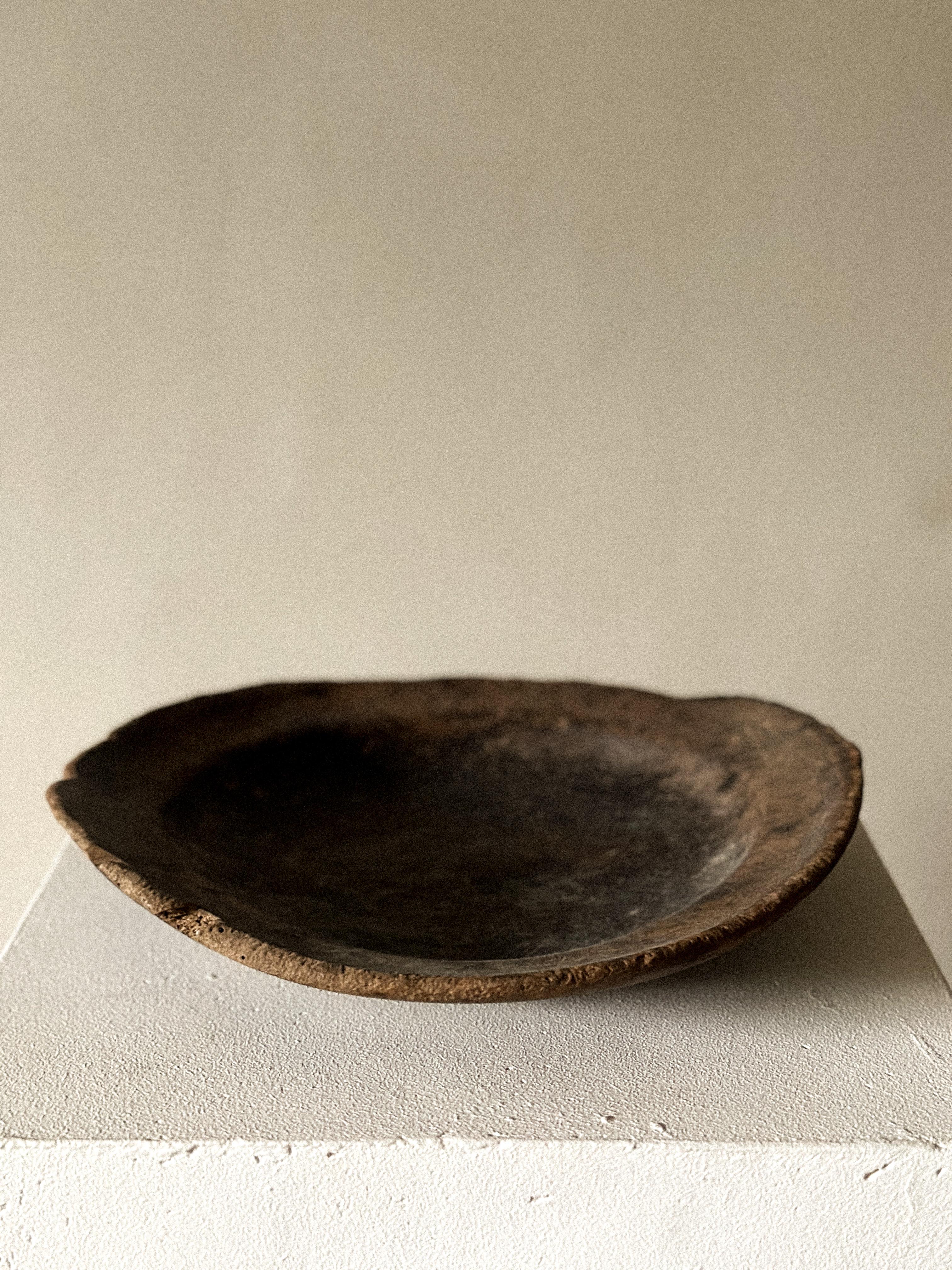 Norwegian Antique Wabi Sabi Wooden Plate, Scandinavia c. 1800s