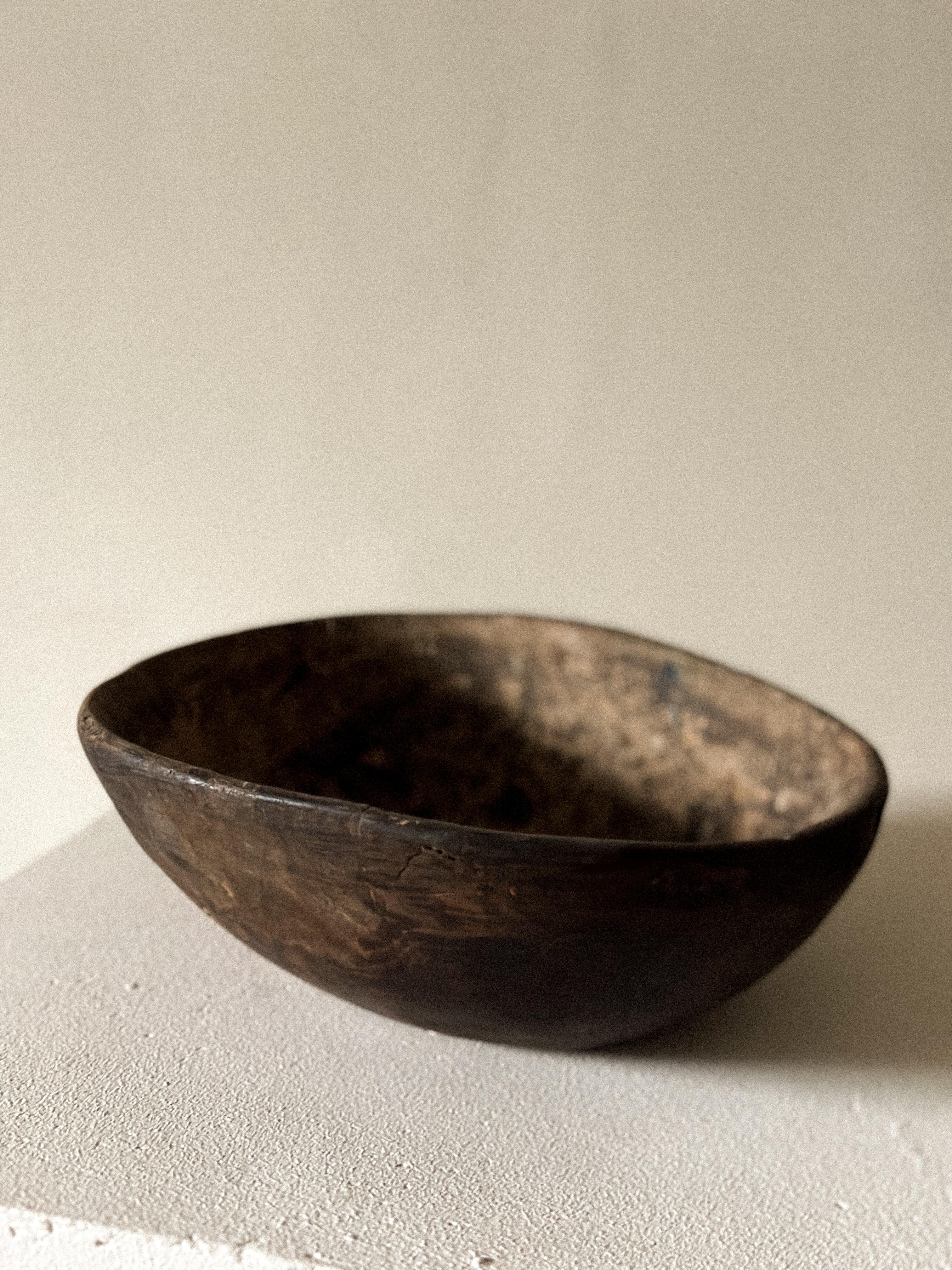 Norwegian Antique Wabi Sabi Wooden Root Bowl, Scandinavia c. 1800s For Sale