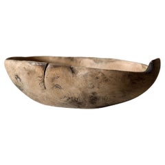 Antique Wabi Sabi Wooden Root Bowl, Scandinavia c. 1800s 