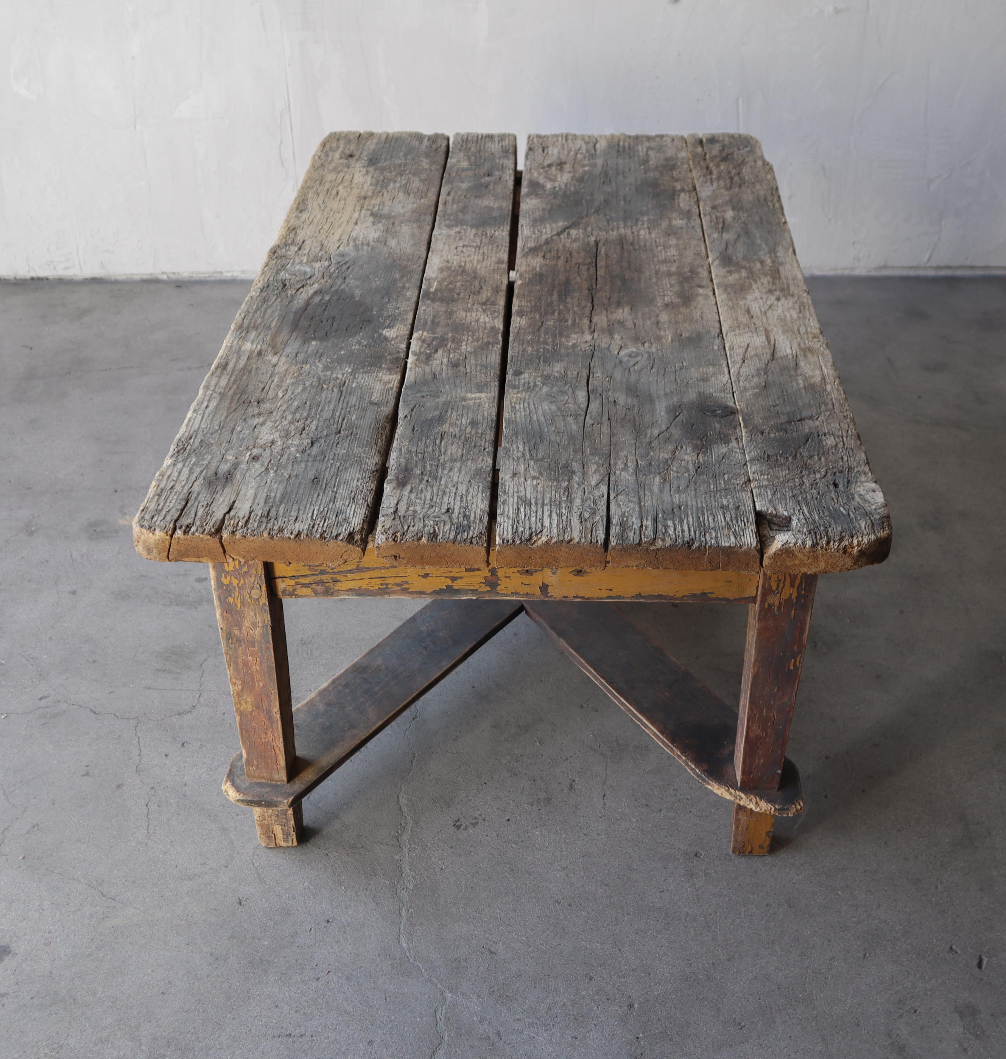 20th Century Antique Wabisabi Work Coffee Table For Sale