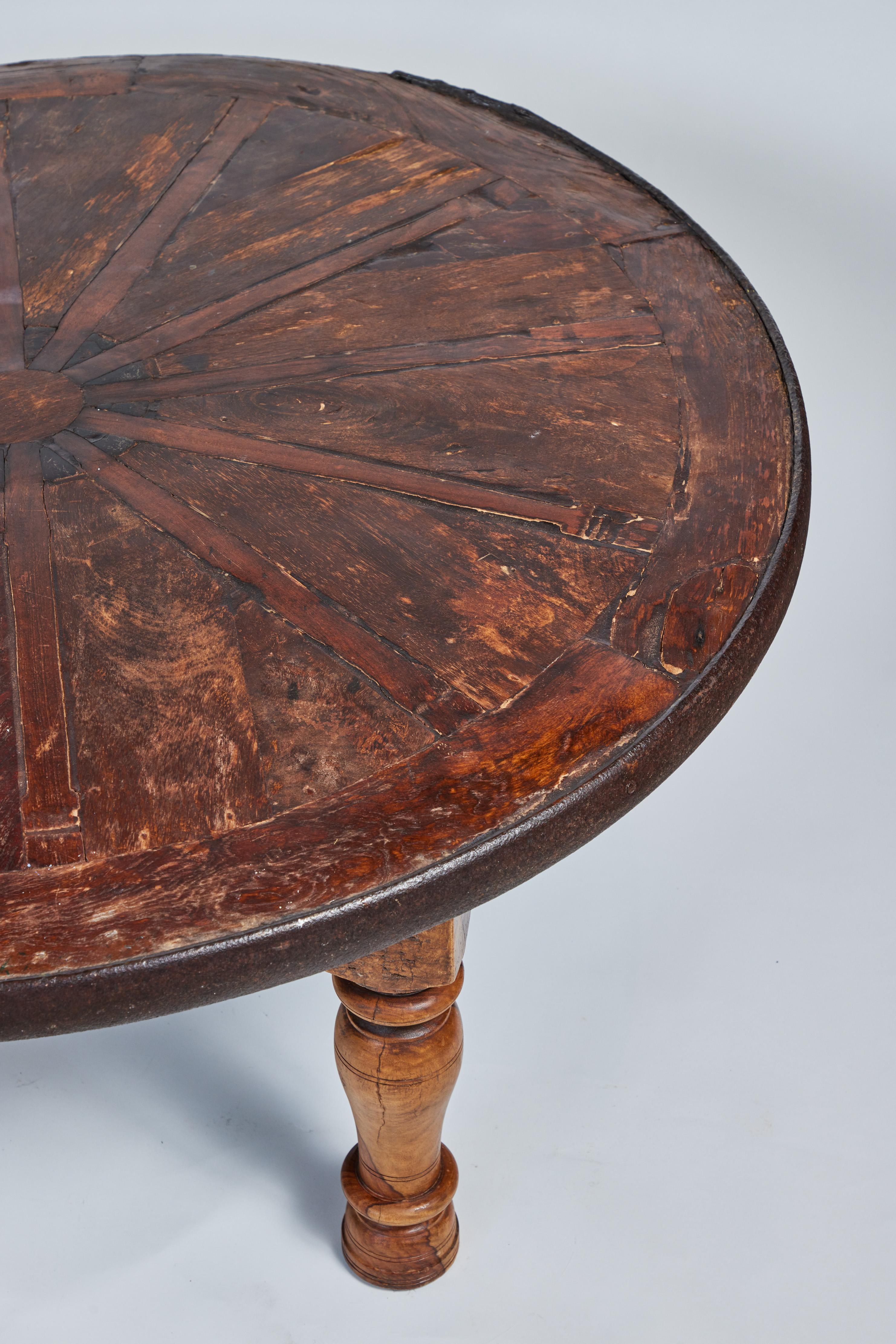 Antique Wagon Wheel Coffee Table 1