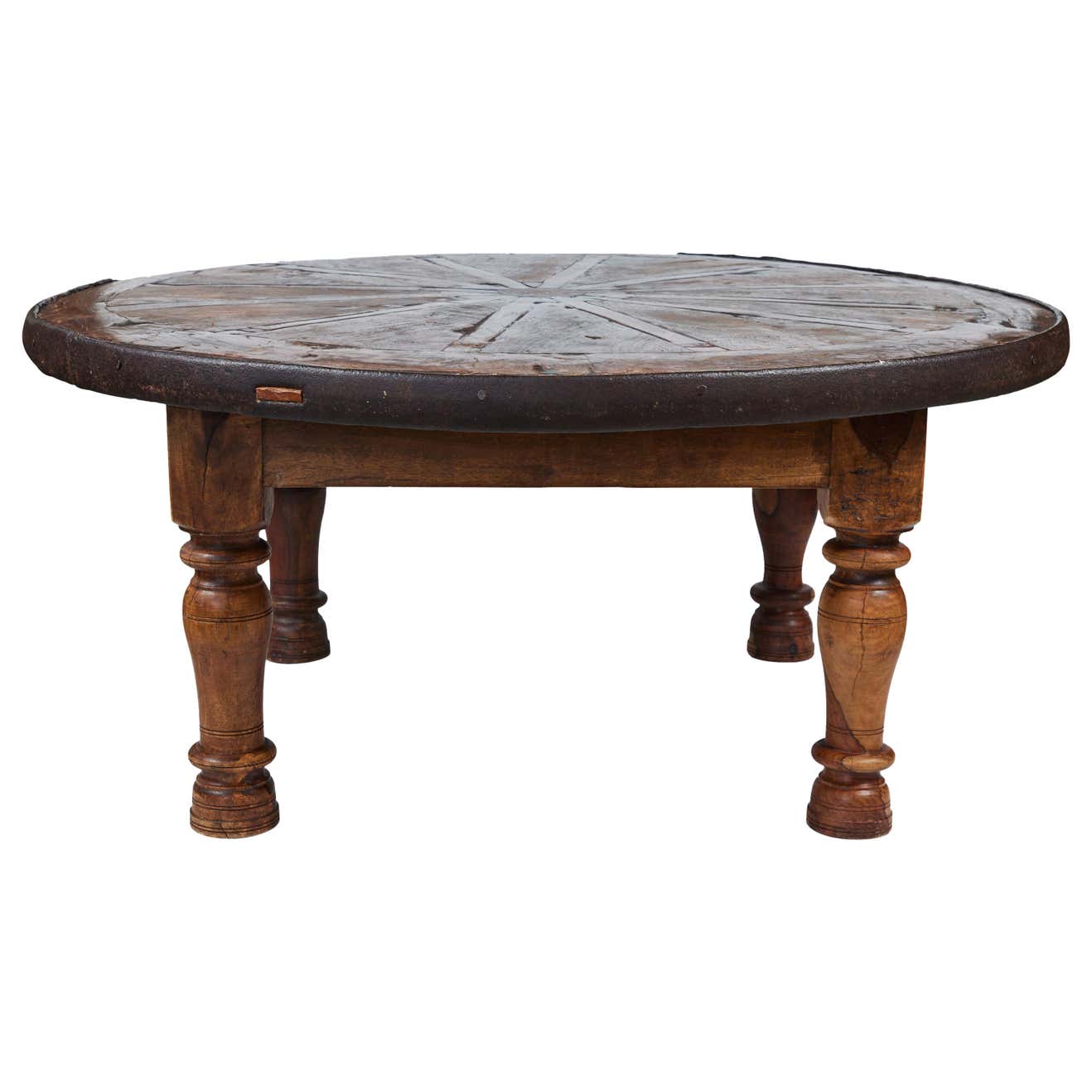 Antique Wagon Wheel Coffee Table at 1stDibs | antique wagon wheel table ...