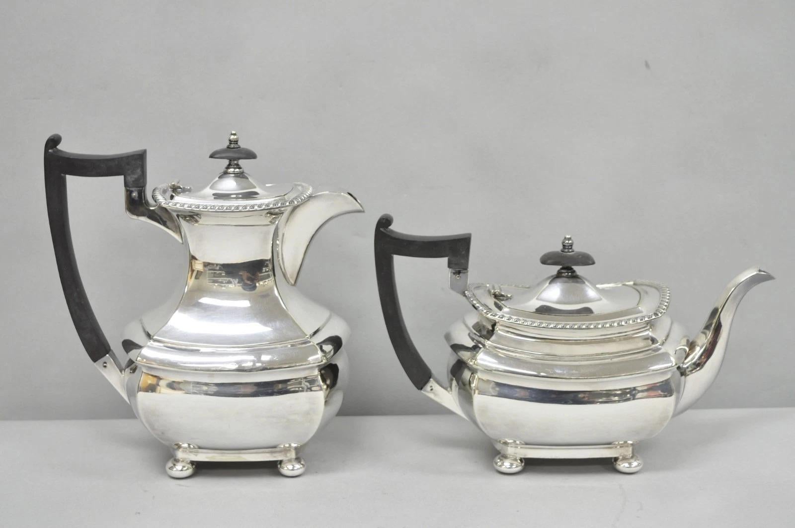 Antique Walker and Hall 53499 Art Deco Silver Plated Tea Service
