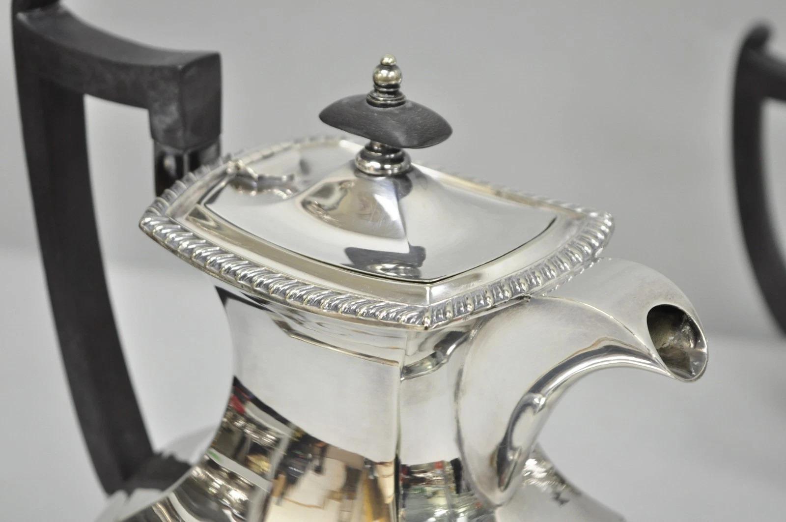 Antique Walker and Hall 53499 Art Deco Silver Plated Tea Service