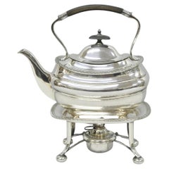 Antique Walker Hall Sheffield Silver Plated Teapot Spirit Kettle on Warmer Stand