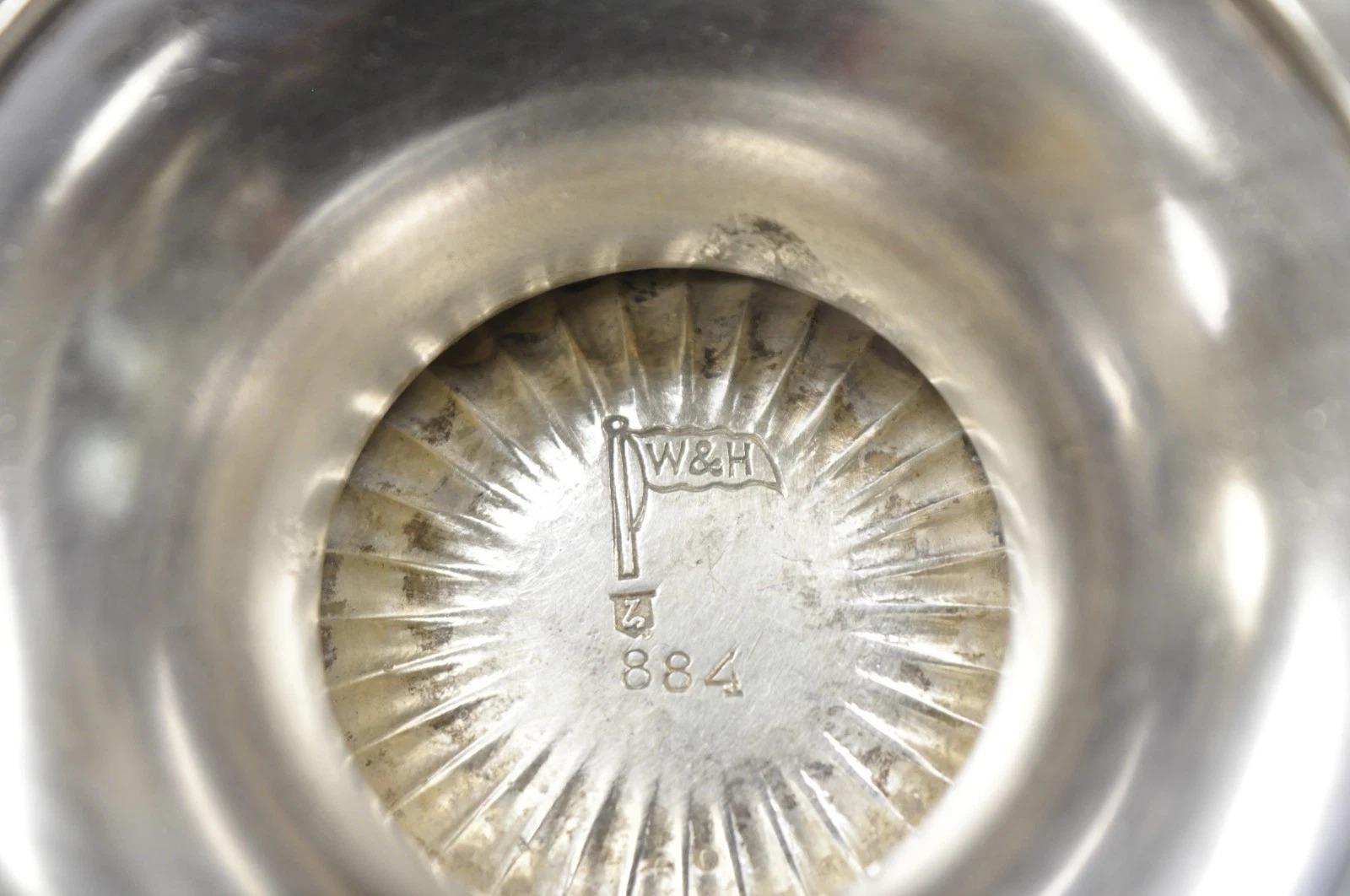 Antique Walker & Hall Silver Plated Swing Handle Pedestal Fruit Bride's Basket en vente 4