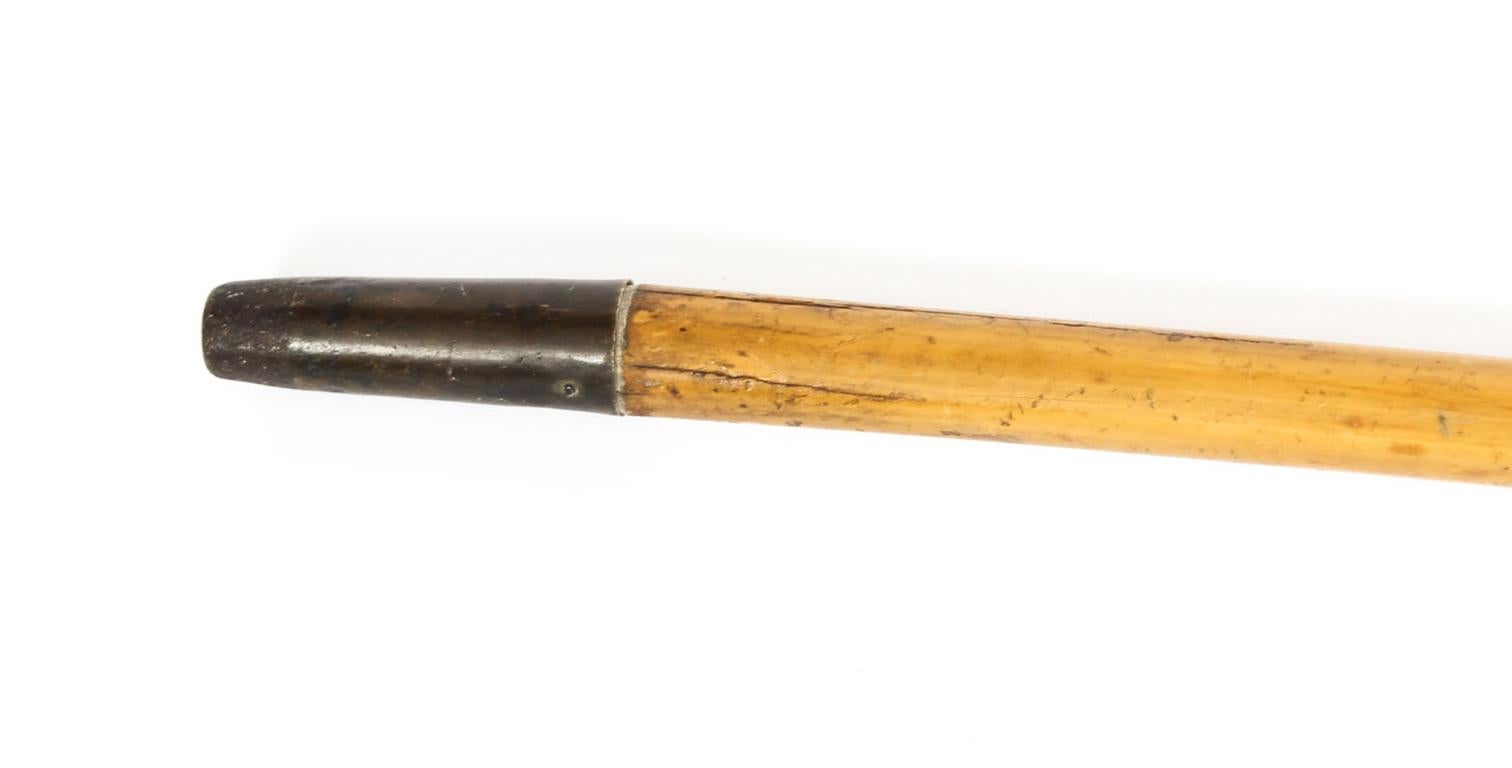 Antique Walking Stick Cane 9-Carat Gold Topped, Late 19 Century In Good Condition In London, GB