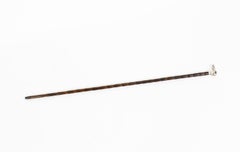 Antique Walking Stick Cane Silver Hare's Head Pommel by Brigg of London, 1902