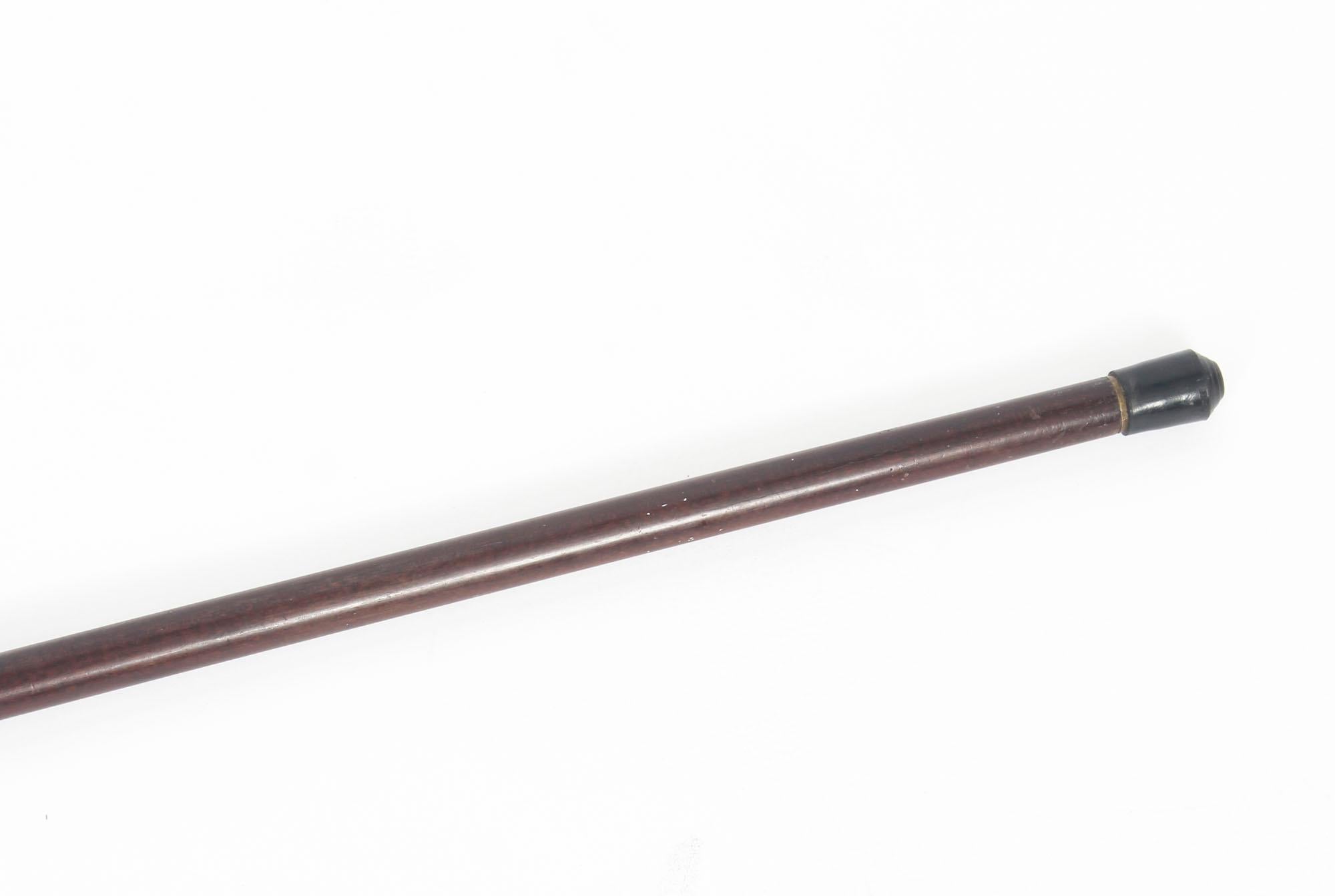 Antique Walking Stick Cane Silver Pommel 19th Century 5