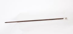 Antique Walking Stick Cane Sterling Silver Duck Head Handle Dated 1909