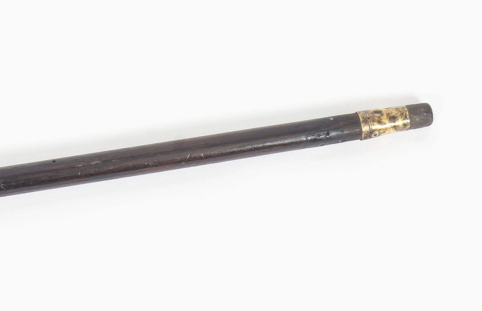 Antique Walking Stick Cane with Tiger's Eye, Late 19th Century 3