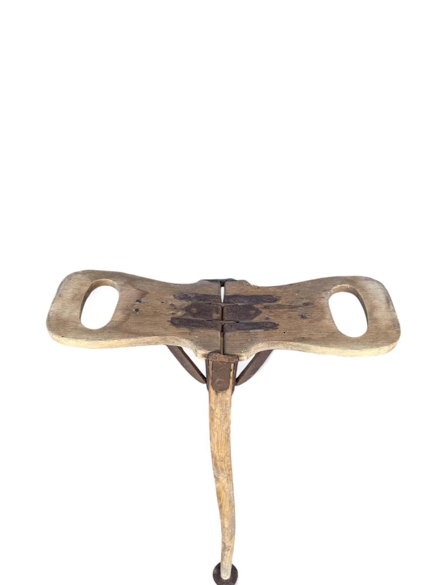 Antique Walking Stick with Seat In Good Condition For Sale In Vo', Veneto