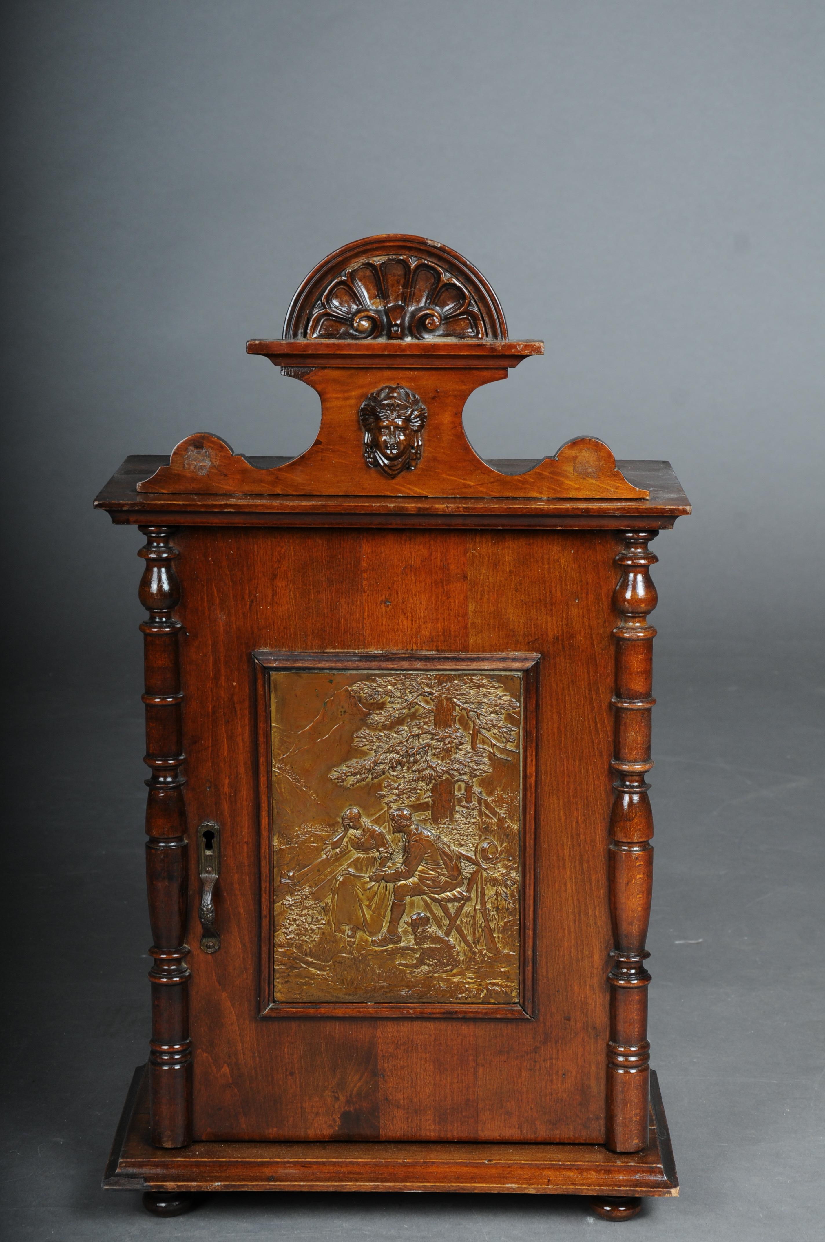Antique Wall Cabinet, Historicism, Germany 1890, Oak For Sale 11