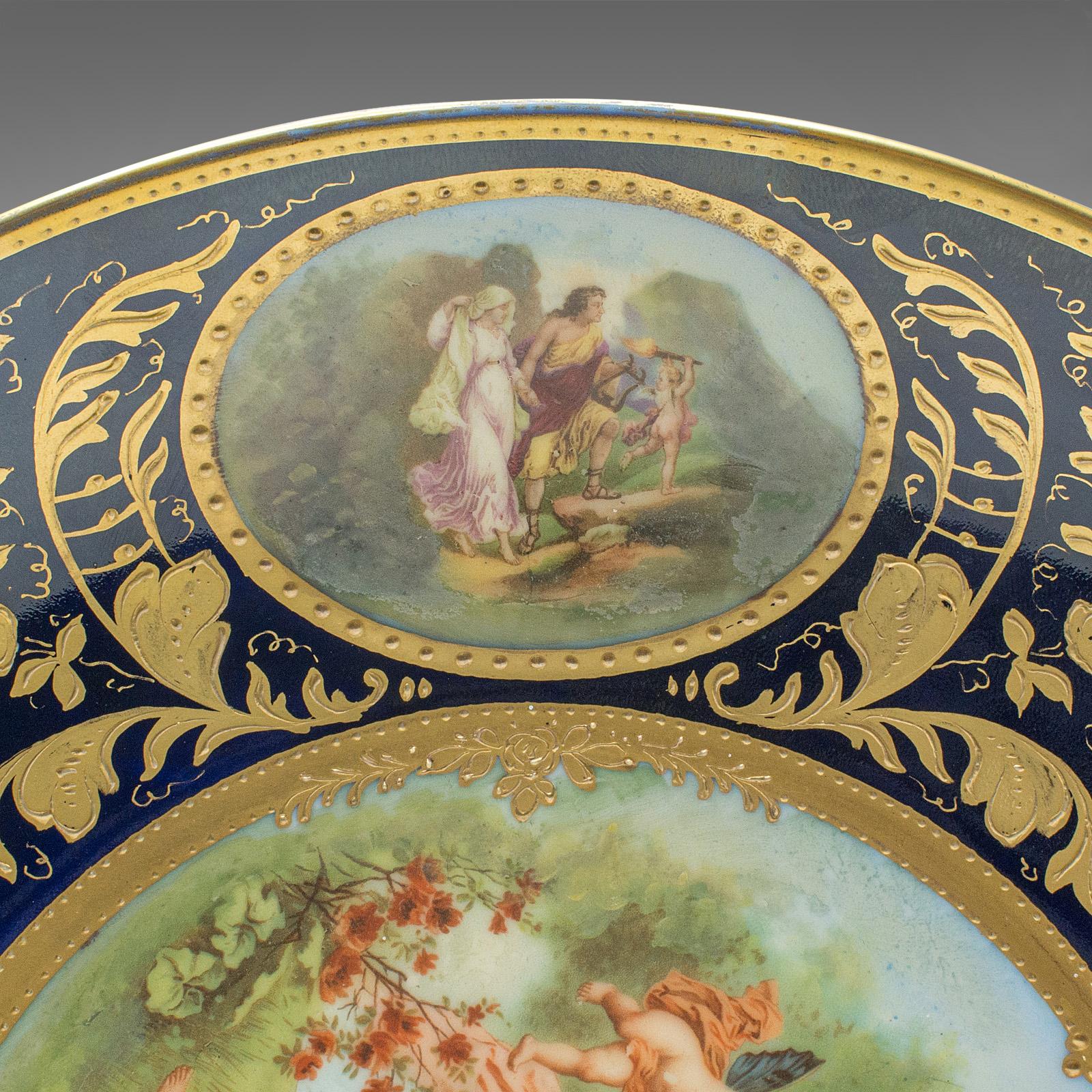 Antique Wall Charger, Austrian, Gilt Ceramic, Decorative Plate, Victorian, 1900 For Sale 5