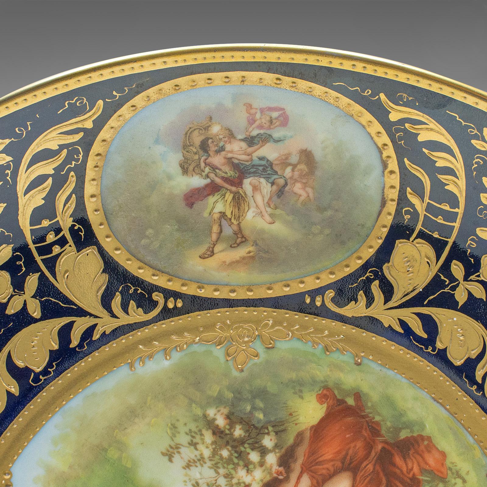 Antique Wall Charger, Austrian, Gilt Ceramic, Decorative Plate, Victorian, 1900 For Sale 4