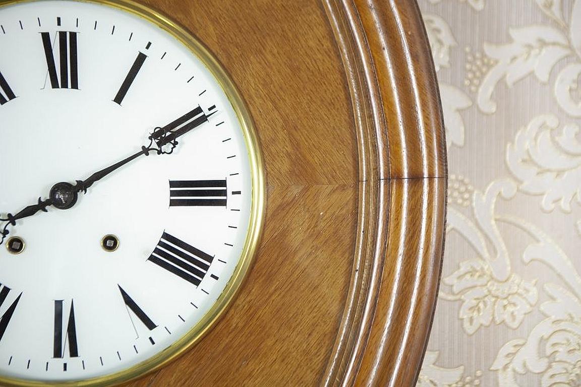 20th Century Antique Wall Clock From the Interwar Period For Sale