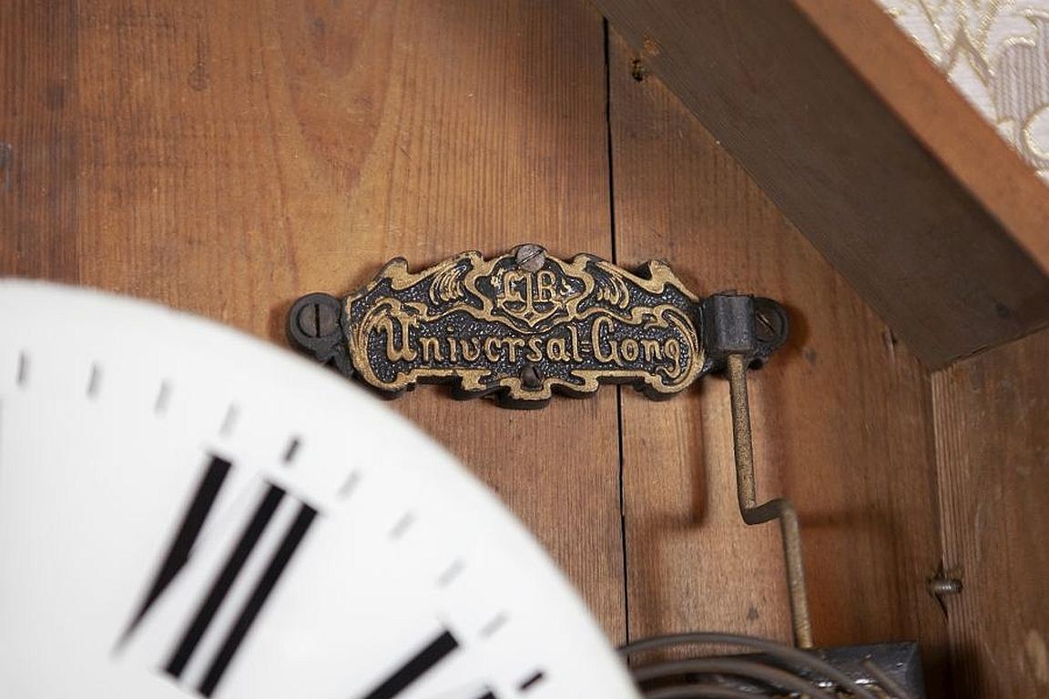 Reloj de pared antiguo del periodo de entreguerras en Bueno estado para la venta en Opole, PL