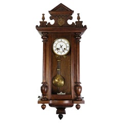 Antique Wall Clock Made In Oak By Junghans From 1920s