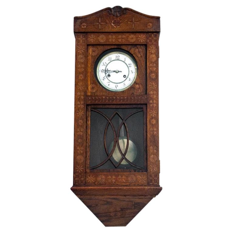 Antique Wall Clock, Western Europe, circa 1900