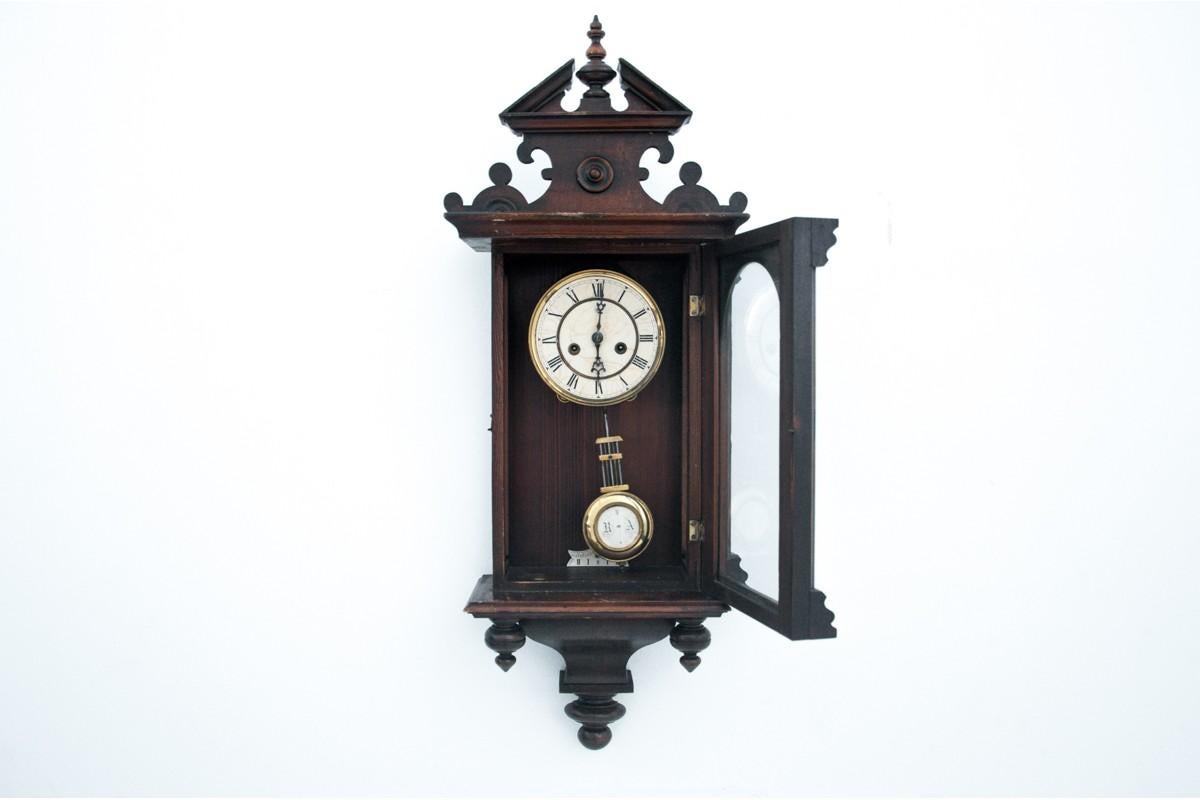 Oak Antique Wall Clock, Western Europe, circa 1910