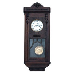Antique Wall Clock, Western Europe, circa 1910