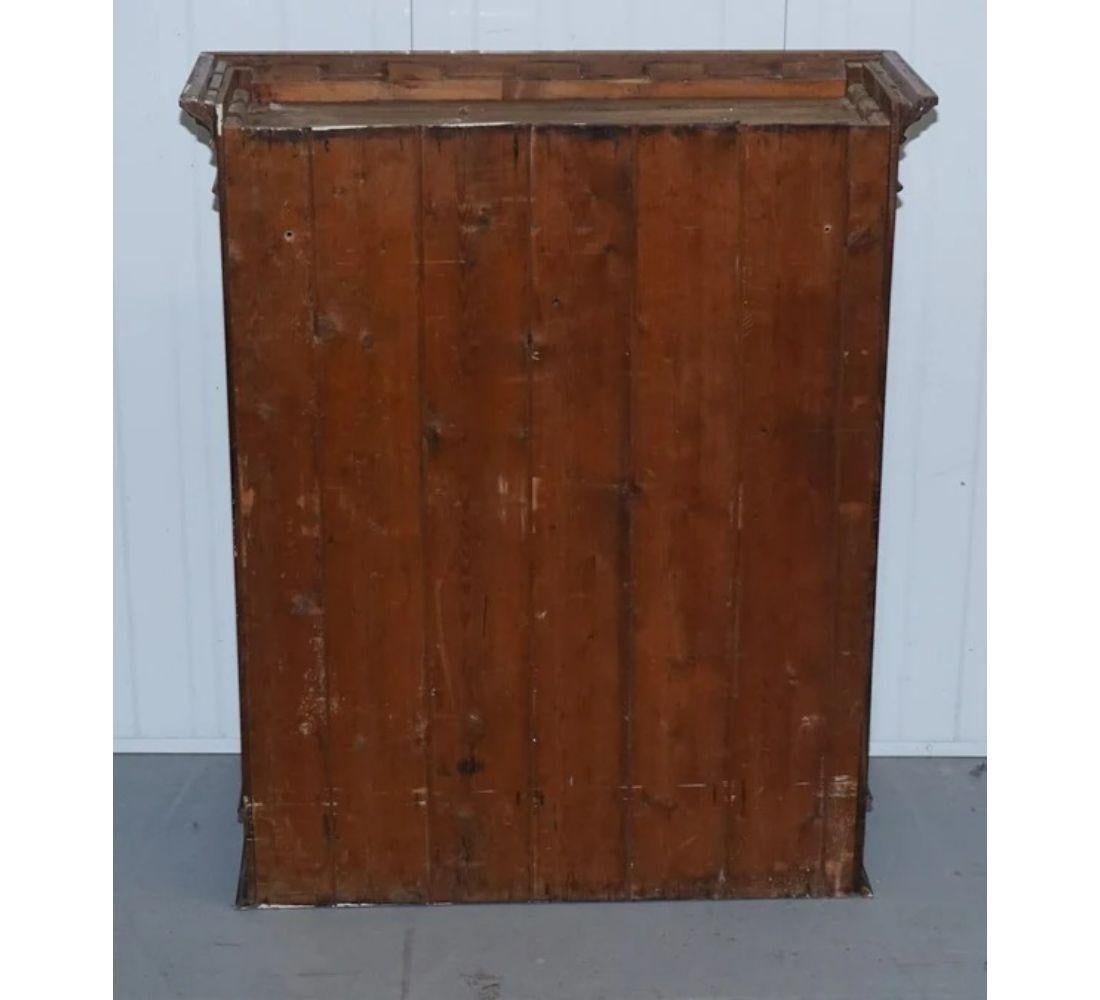 Antiker Wandschrank oder Bücherregal mit glasierten Türen (Hartholz) im Angebot
