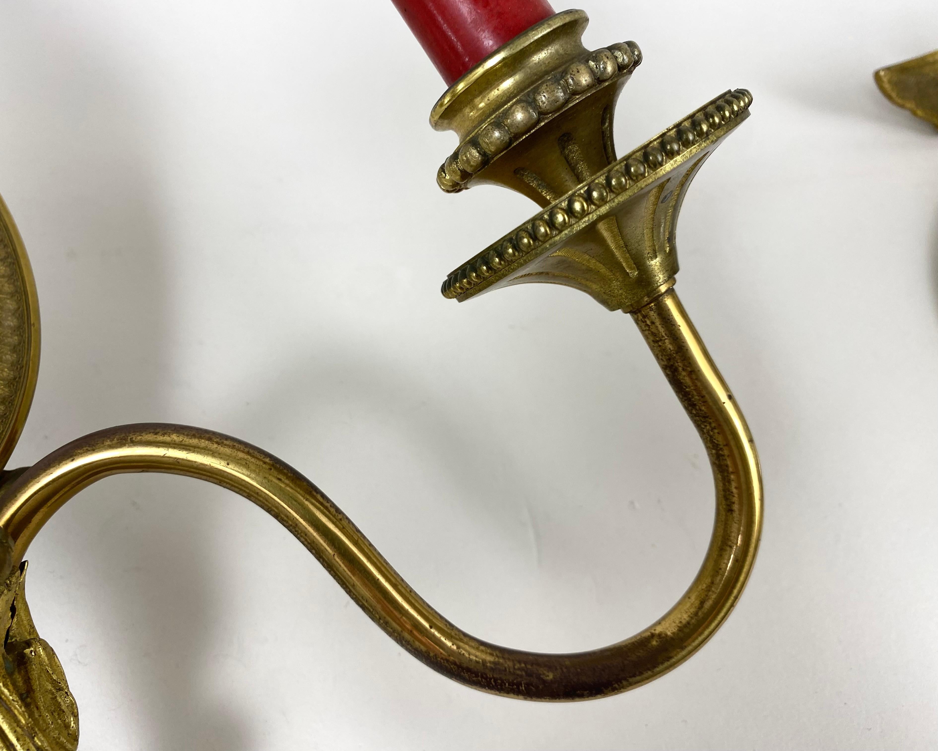 Early 20th Century Antique Wall Lights Indoor Wall Lamp for Home in Bronze, France, 1930s For Sale