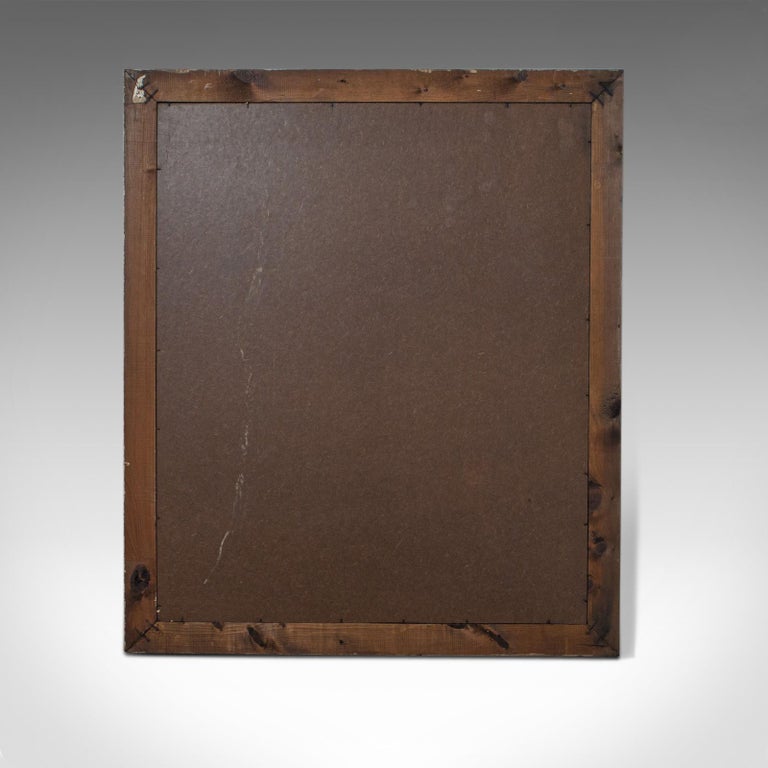 Antique Wall Mirror, English, Victorian, Pitch Pine, Late 19th Century