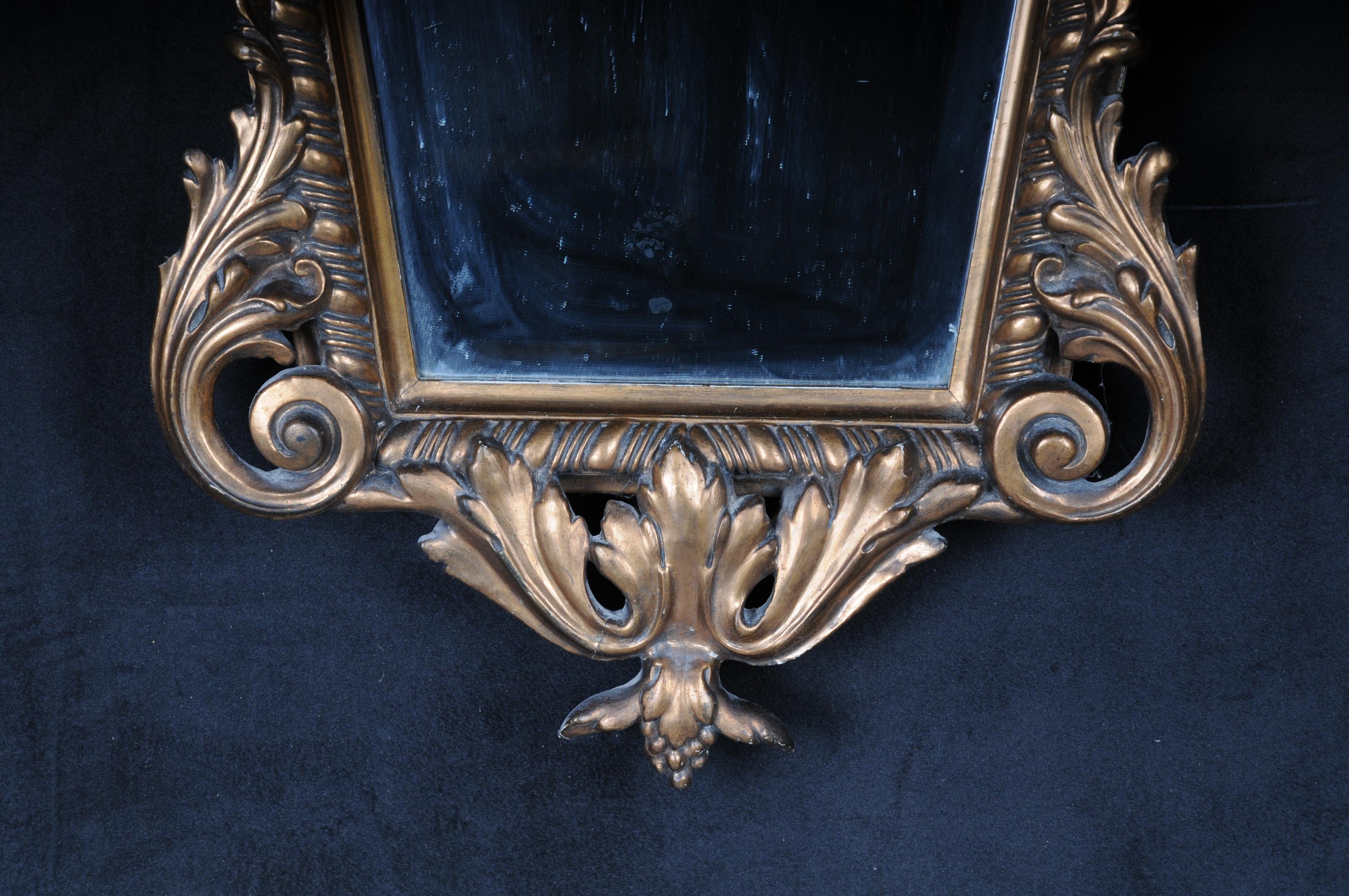 Antique Wall Mirror Gilded, circa 1880 In Good Condition In Berlin, DE