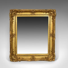 Antique Wall Mirror Gilt Gesso Frame, Overmantel, English Victorian, circa 1850