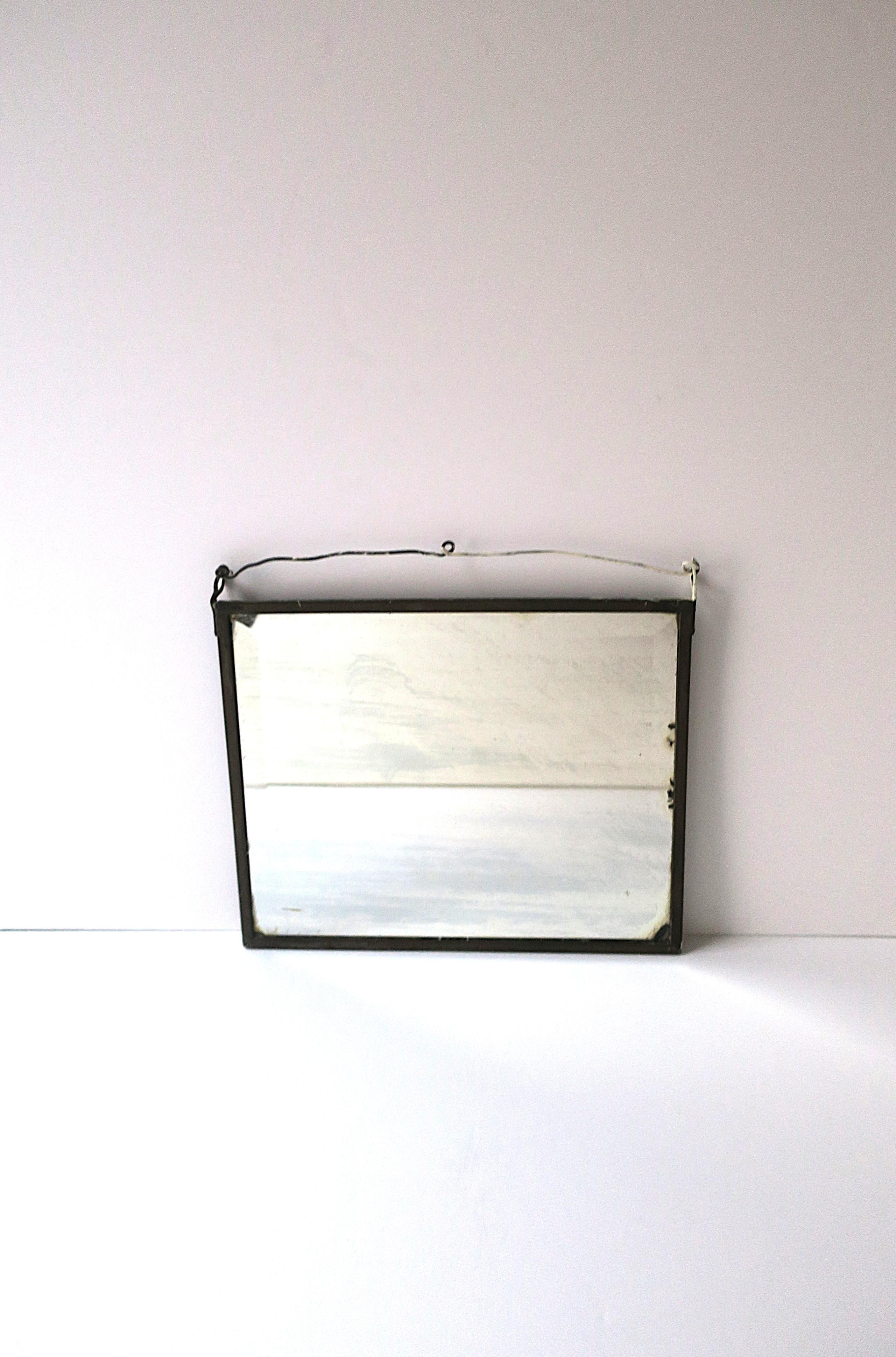 Antique Wall Mirror Shaving Vanity Mirror In Good Condition For Sale In New York, NY