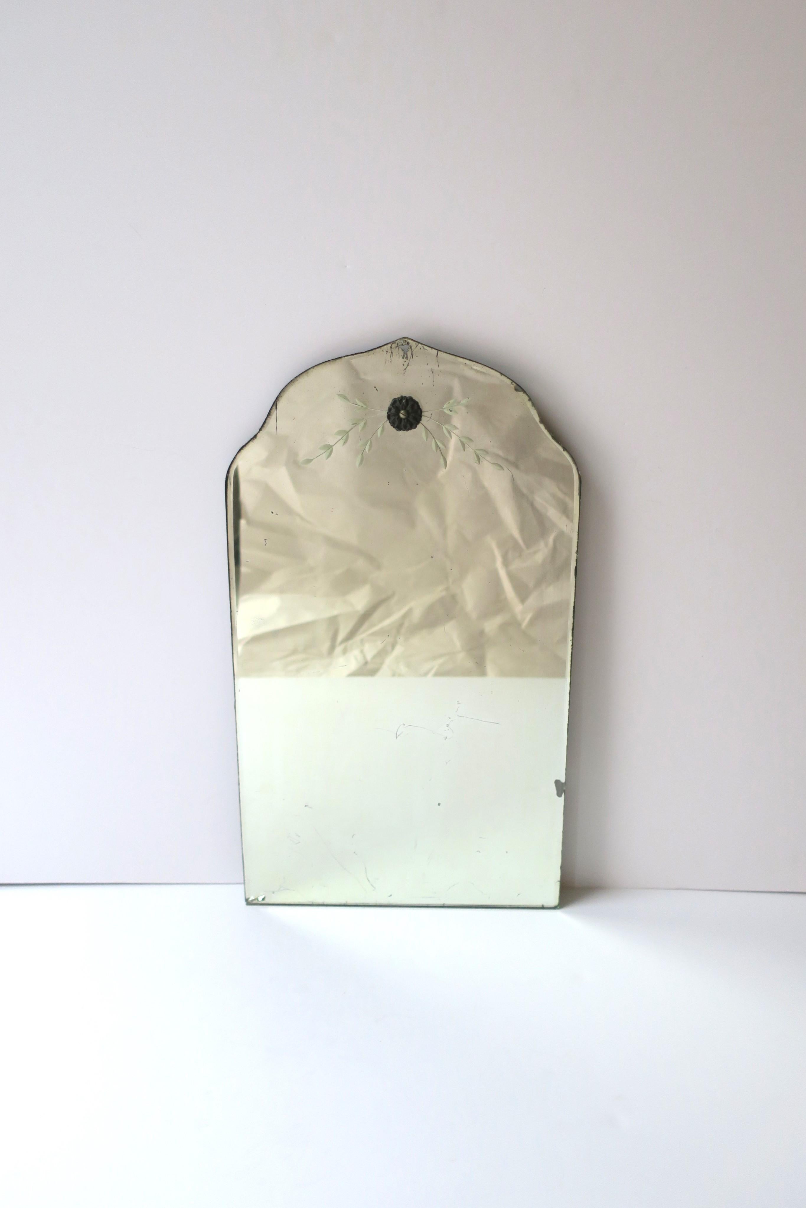 20th Century Antique Wall Mirror with Moorish Design, Small  For Sale