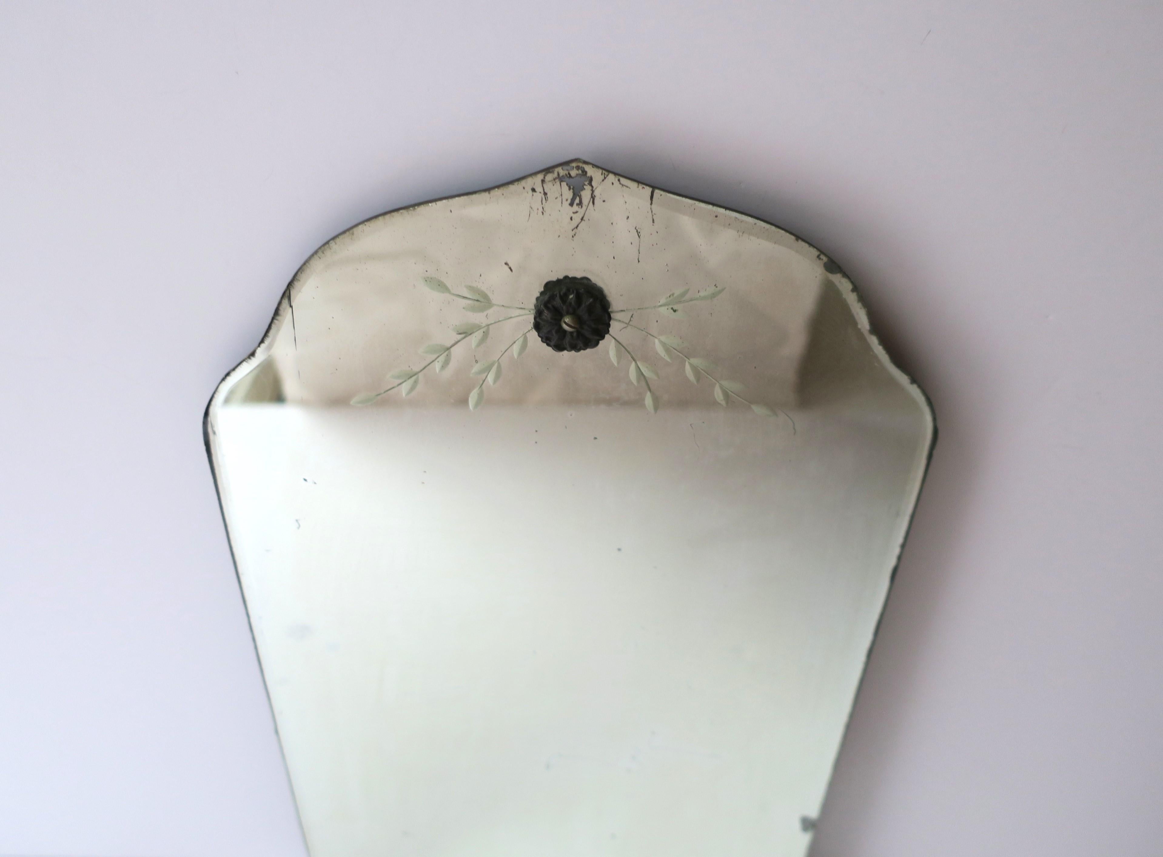 Antique Wall Mirror with Moorish Design, Small  For Sale 1