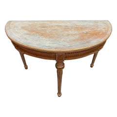 Antique - Wall Mounted Painted Italian Console Table