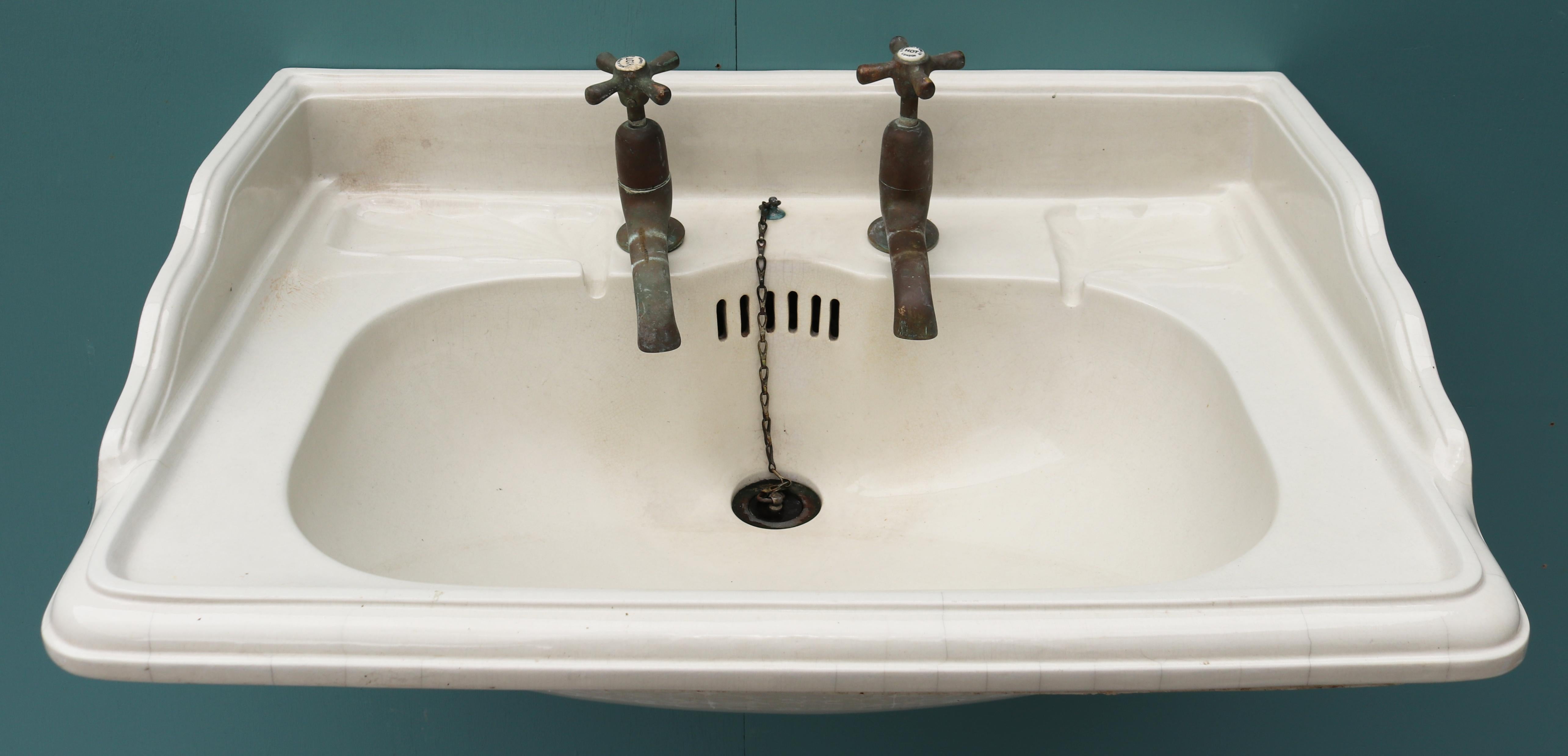 Cast Antique Wall Mounted Wash Basin For Sale